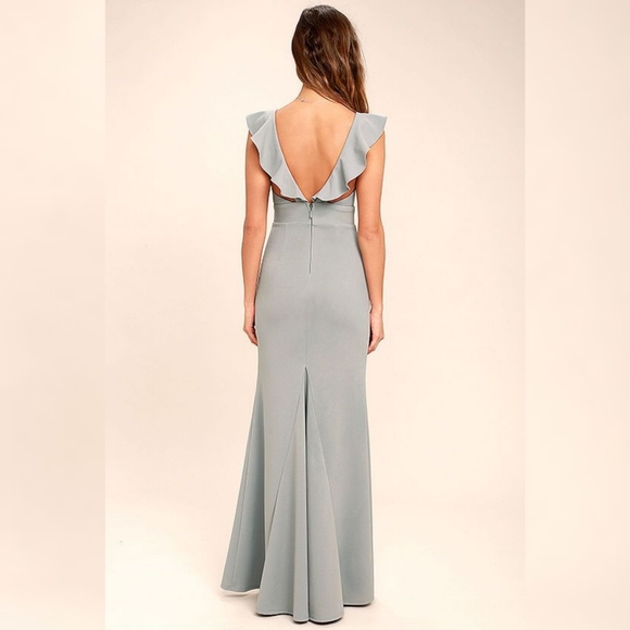 | lulu's perfect opportunity grey maxi dress | - Picture 2 of 7